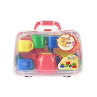 
              Vinsani Kids 15 Piece Red Portable Plastic Tea Set with Carry Case for Age 3+
            