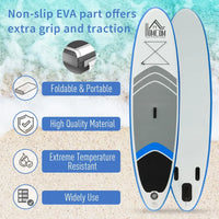 
              Outsunny 10ft Inflatable Stand-Up Paddle Board SUP Accessory Carry Bag Paddle Pump Leash
            
