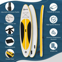 
              Outsunny 10ft Inflatable Paddle Stand Up Board Adjustable Paddle Non-Slip Deck Board
            