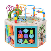 Teamson Kids Preschool 7 in 1 Large Educational Wooden Activity Cube PS-T0005