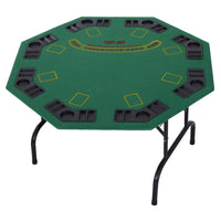 
              HOMCOM 8 Player Folding Games Poker Table Chip Cup Holder Steel Base Felt
            