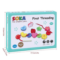 
              SOKA First Threading Wooden Toy Children Kids Lacing Beads Educational Toy
            