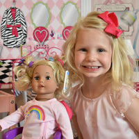 Sophia's 18 Inch Baby Doll 30 Piece Hair Salon Playset Toy Brush Hair Dryer Mirror