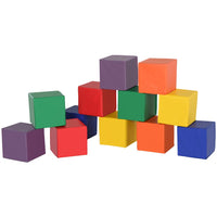 HOMCOM 12 Piece Kids Soft Play Blocks Soft Foam Toy Building Stacking Block