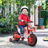 Kids Motorbike Electric Ride-On Toy with Training Wheels for 3-5 Years RED