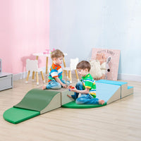 HOMCOM 6 Piece Soft Play Equipment for kids Play Shapes Baby Climbing Blocks