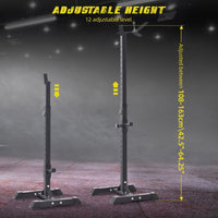 HOMCOM Power Rack Weight Stand Bar Barbell Squat Stand Spotter Home GYM