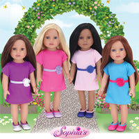 Sophia's 18 Inch Baby Doll Miley with Purple Dress and Doll Shoes Everyday Girl Collection