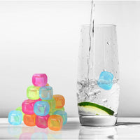 
              Vinsani Multi-Packs Frozen Cold Drink Freezer Chilled Reusable Fast Freeze Water Filled Ice Cubes for Drinks - Ideal for BBQ Parties, Summer Picnics or General Use - Multicoloured
            