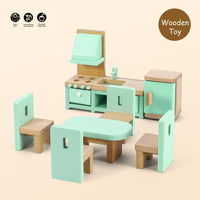
              Wooden Living Room Dining Room Bathroom Playset Pretend Play Kids Ages 3+ Years
            