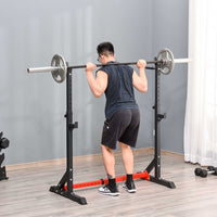 
              HOMCOM Barbell Rack Squat Dip Stand Weight Lifting Bench Press Home Gym
            
