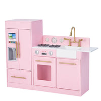 
              Teamson Kids Pink Wooden Toy Kitchen by Toy Cooker Play Kitchen Set TD-12302P
            