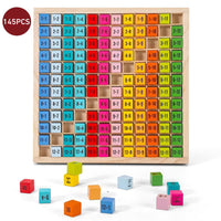 SOKA Wooden 1-12 Times Table 145pc Colourful Board Montessori Math for Kids 3+ Years