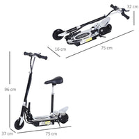 HOMCOM Teen Foldable Electric Scooters Electric Battery 120W with Brake Kickstand