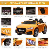 Audi TT RS 12V Battery Licensed Ride-On Car with Removable Highlights MP3 Player