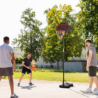 
              HOMCOM Adjustable Basketball Hoop Stand with Wheels Stable Base
            
