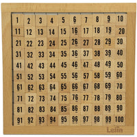 LELIN Wooden Hundred Board Game  1 To 100 Consecutive Numbers Montessori Maths