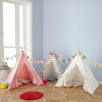 Neo Large Canvas Children Indian Tent TeePee Kids Wigwam Playhouse