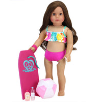 
              Sophia's Baby Doll 5 Piece Dolls Play Set 18 inch Doll Bubble Bikini & Beach Set
            