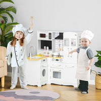 
              HOMCOM Large Kitchen Playset with Full Accessories - White
            