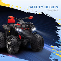 
              HOMCOM 12V Quad Bike ATV with LED Lights, Music, for Boys Girls
            