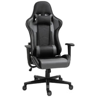 
              Vinsetto PU Leather Gaming Chair with Adjustable Head Pillow and Lumbar Support Black
            
