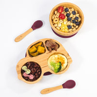 
              VINSANI BAMBOO CAR BABY PLATE BOWL & SPOON
            