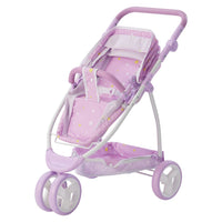 
              Olivia's Little World 2 in 1 Baby Doll Stroller Pram Foldable Purple OL-00010
            