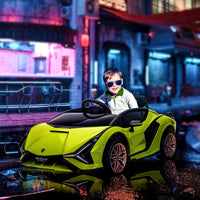 
              Lamborghini SIAN 12V Kids Electric Ride On Car Toy with Remote Control GREEN
            