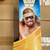 WWE Wrestlemania MACHO MAN Randy Savage 6 inch Action Figure with Ring Cart *Damaged Box*