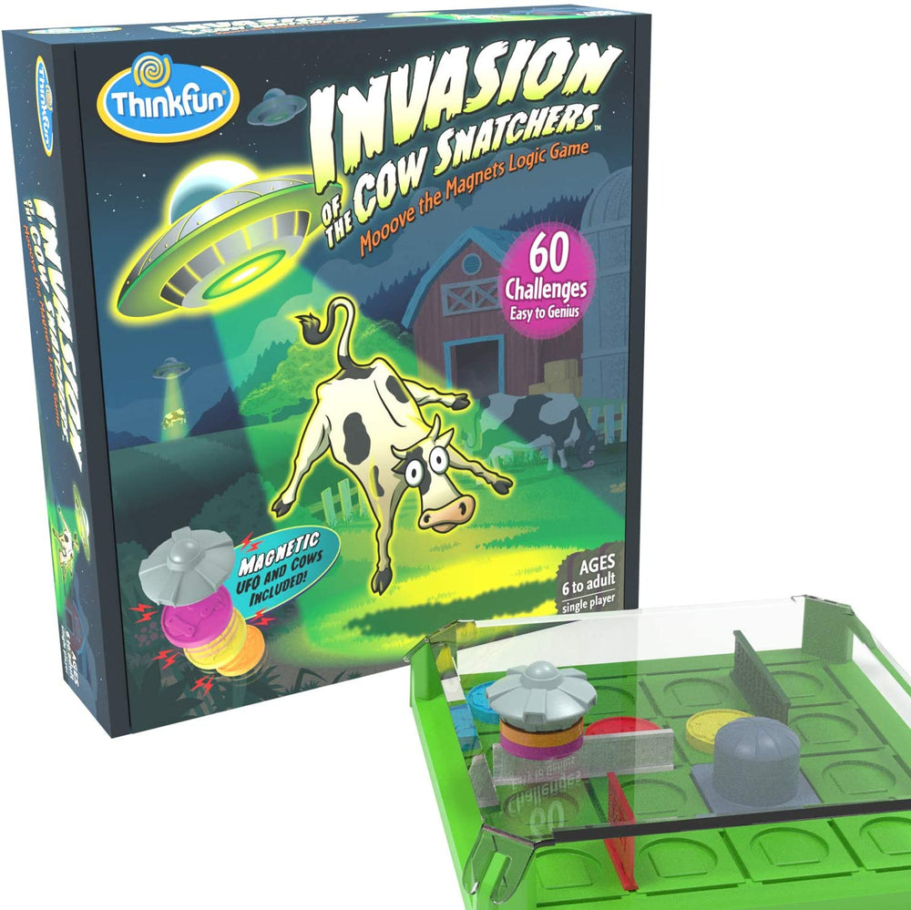 Invasion of the Cow Snatchers by Thinkfun - Magnetic Logic Brain Game for Kids