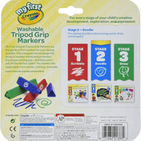 Crayola My First, Washable Tripod Grip Markers for Toddlers 8ct