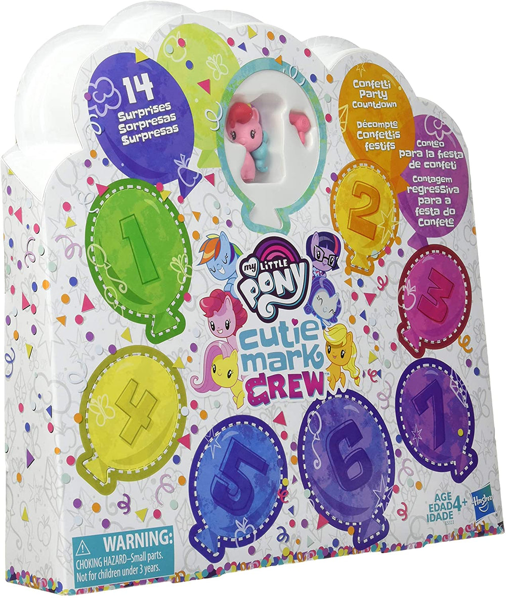 My Little Pony Toy Cutie Mark Crew Confetti Party Countdown Collectible 8 Pack with 14 Surprises