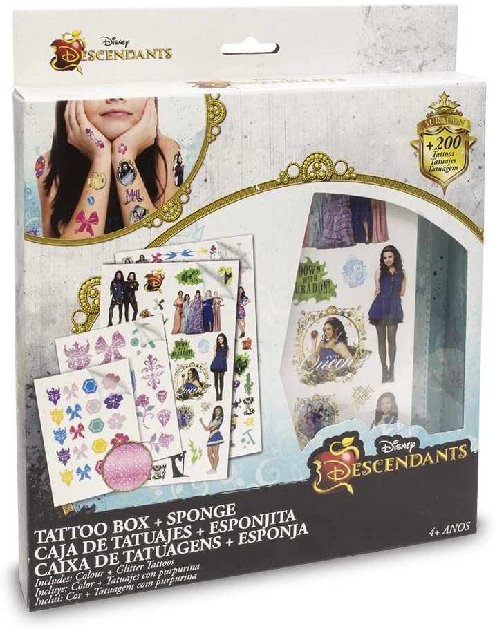 Disney Descendants Premium Tattoo Box & Sponge