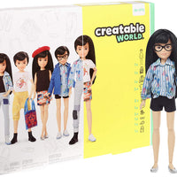Creatable World Deluxe Character Kit Customizable Doll Black Straight Hair (GGG54)