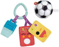 
              Fisher-Price Just for Kicks Gift Set: 3 football soccer themed baby activity toys for infants
            